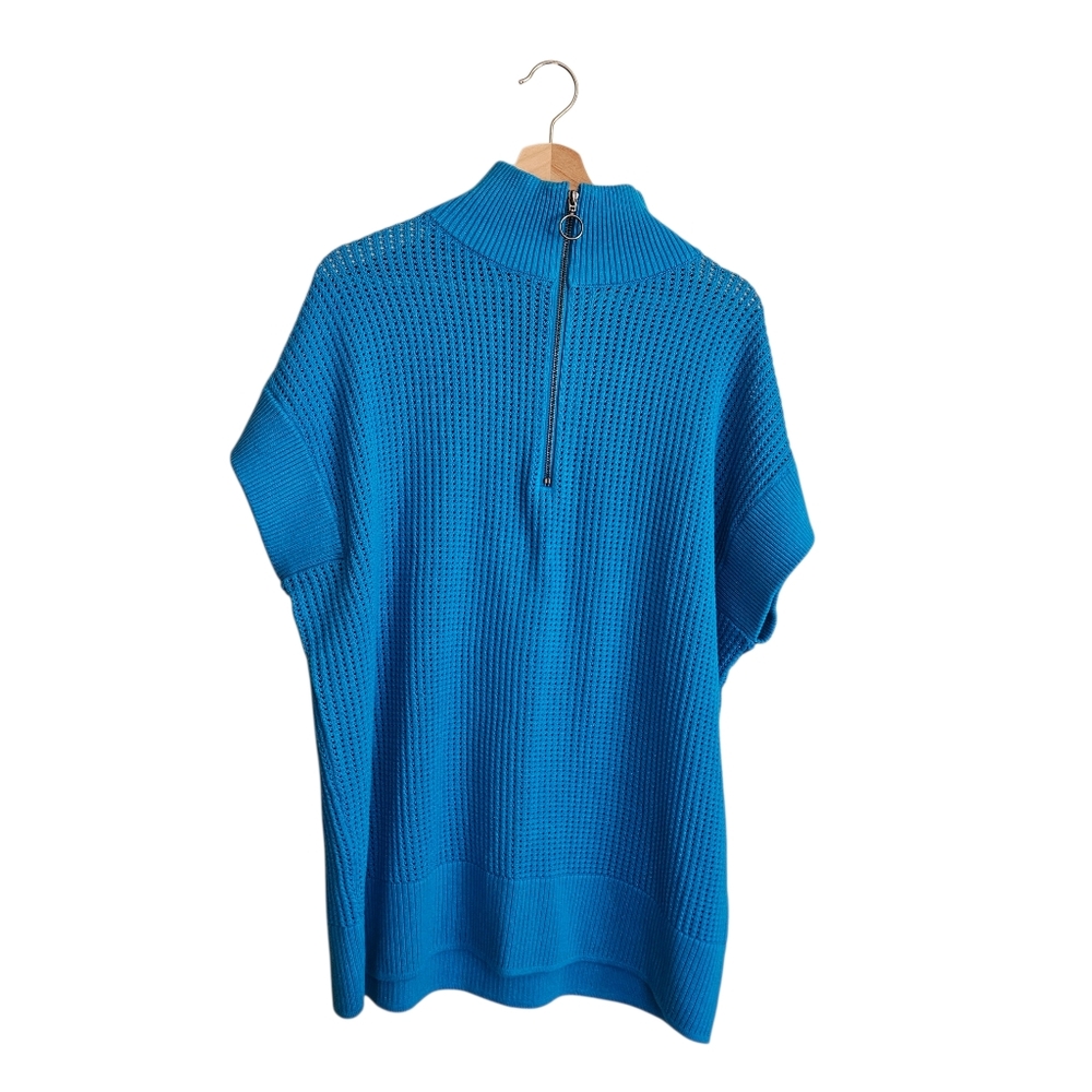 Livi Lane Bryant Size 16W Half Zip Pullover Electric Blue Athleisure